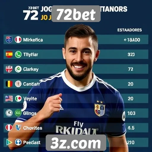 Estatísticas de jogadores no 72bet