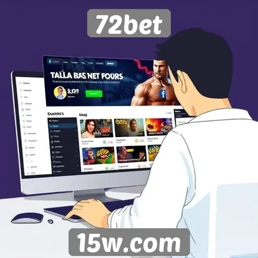 Interface e experiência do usuário no site 72bet